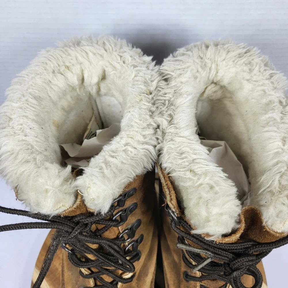 Vintage Sorel Kaufman Caribou Boots Mens 10 Made in Canada Leather Snow Winter